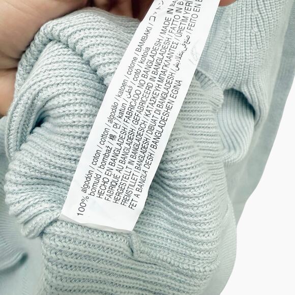 NWT Zara Knit Crew Neck Sweater Light Blue‎ Men’s Size XL - Picture 6 of 8